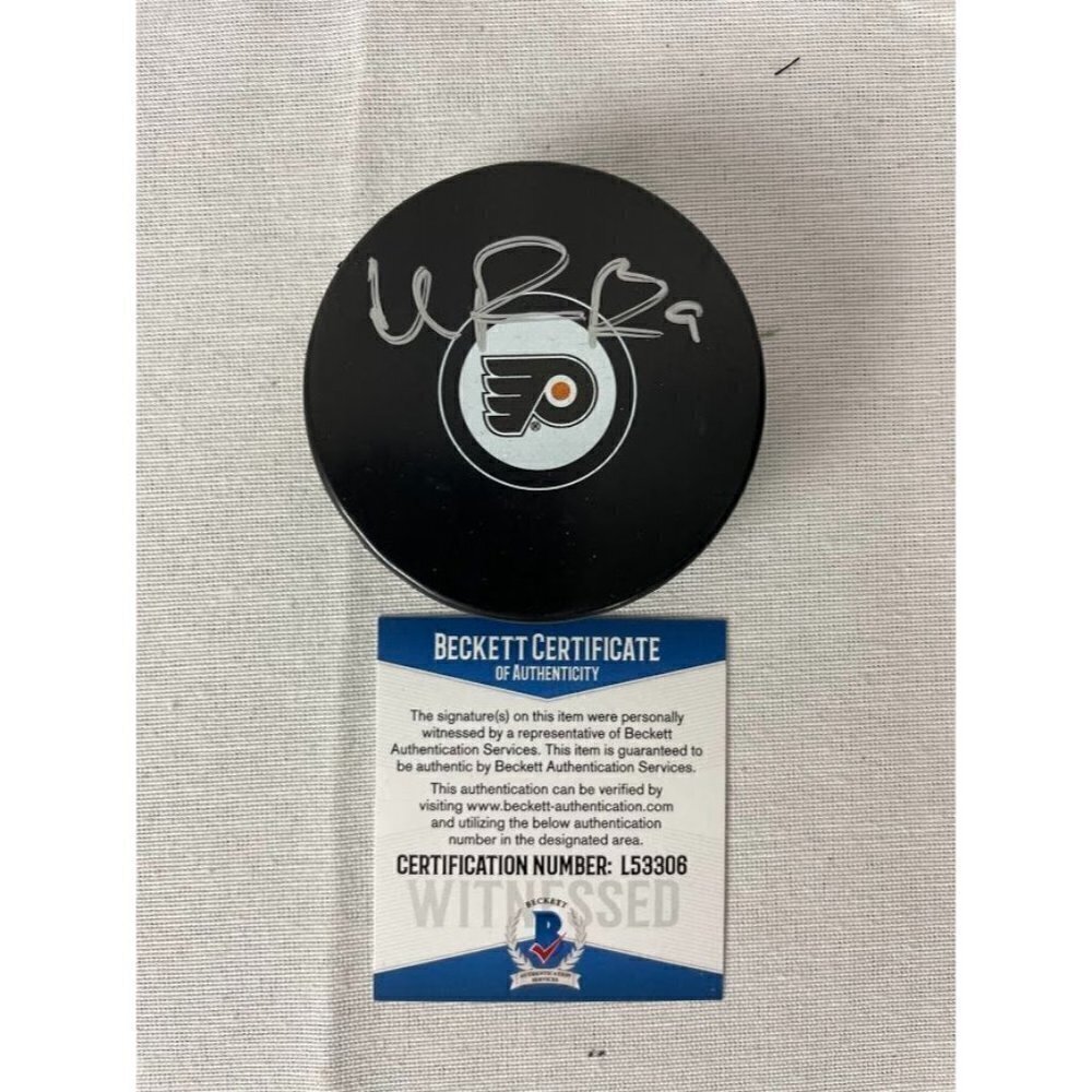 Ivan Provorov signed autographed Philadelphia Flyers Puck BAS witness